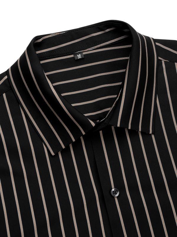 ELENCOCO Long Sleeve Thickened Stretch Shirt Longsleeves Blouse Striped Outdoorfun,Menswear,Father's Day gift,Tiktok shop deals,Gifts for him,Valentines day outfit Casual Crew Neck Casual Classy Fashion