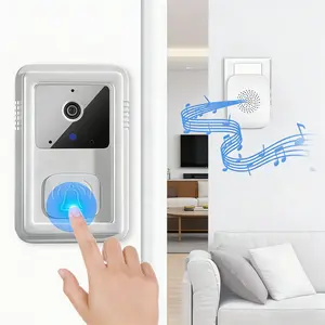 Doorbell Camera Wireless, Video Doorbell, Human and Motion Detection, Two Way Audio, Home Security Camera, Battery Powered, Easy Installation, Cloud Storage, Perfect for Apartment & Home Security