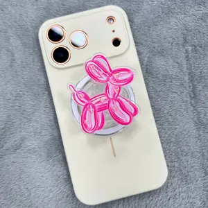 Aesthetic Stained Glass Crescent Moon Acrylic Phone Grip | Cute Celestial Galaxy Mosaic Art Griptok Stand for Case | Mystical Astrology Witchy Cloud Smartphone Ring Holder | Premium Artistic Tech Gift for Night Sky Lovers