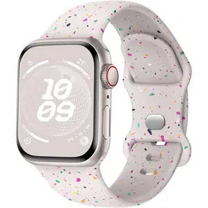 *WBA-PP  Sport Band Compatible with Apple Watch Band 38mm 40mm 41mm 42mm 44mm 45mm 46mm 49mm for Women Men, Recycled Plastic Soft Silicone StrapforiWatch Series 10 9 8 7 6 5 4 3 2 1 Ultra SE