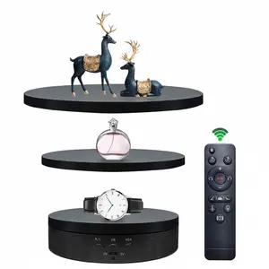 JANCHUN 3-in-1 Rotating Display Stand for Epoxy Glitter Tumbler 360 Degree Automatic Remote Control Silent Rotation Ideal for Photographic Product Displays Organiser Racks - Smooth