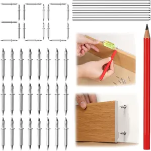 Double Headed Baseboard Nails for Skirting Wood Trim Drywall - Rust-Resistant No Drill No Marks 300PCS Seamless Installation Done in 3 Seconds