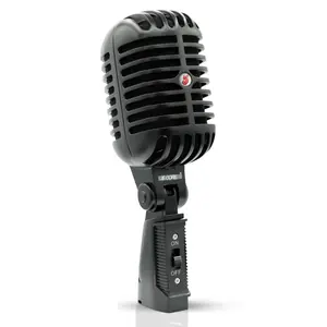 5Core Vintage Microphone Classic Dynamic Professional XLR Studio Retro Style Mic Black Audio Aesthetic
