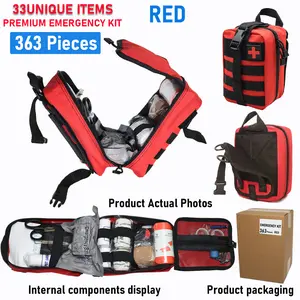363 PCS Outdoor First Aid Kit, Portable Emergency Bag,Emergency Supplies and Accessories for Multi-purpose Use Nature