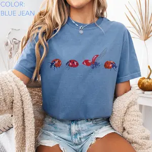 Vintage Ladybug Shirt Comfort Colors, Beetle Shirt, Insect Shirt, Cottagecore Nature Shirt, Garden Shirt, Bug Lover Gift, Entomology Gift