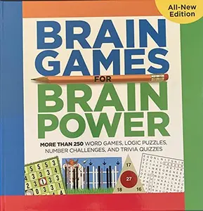 USED-Brain Games for Brain Power by BrainSnack (Hardcover-spiral)
