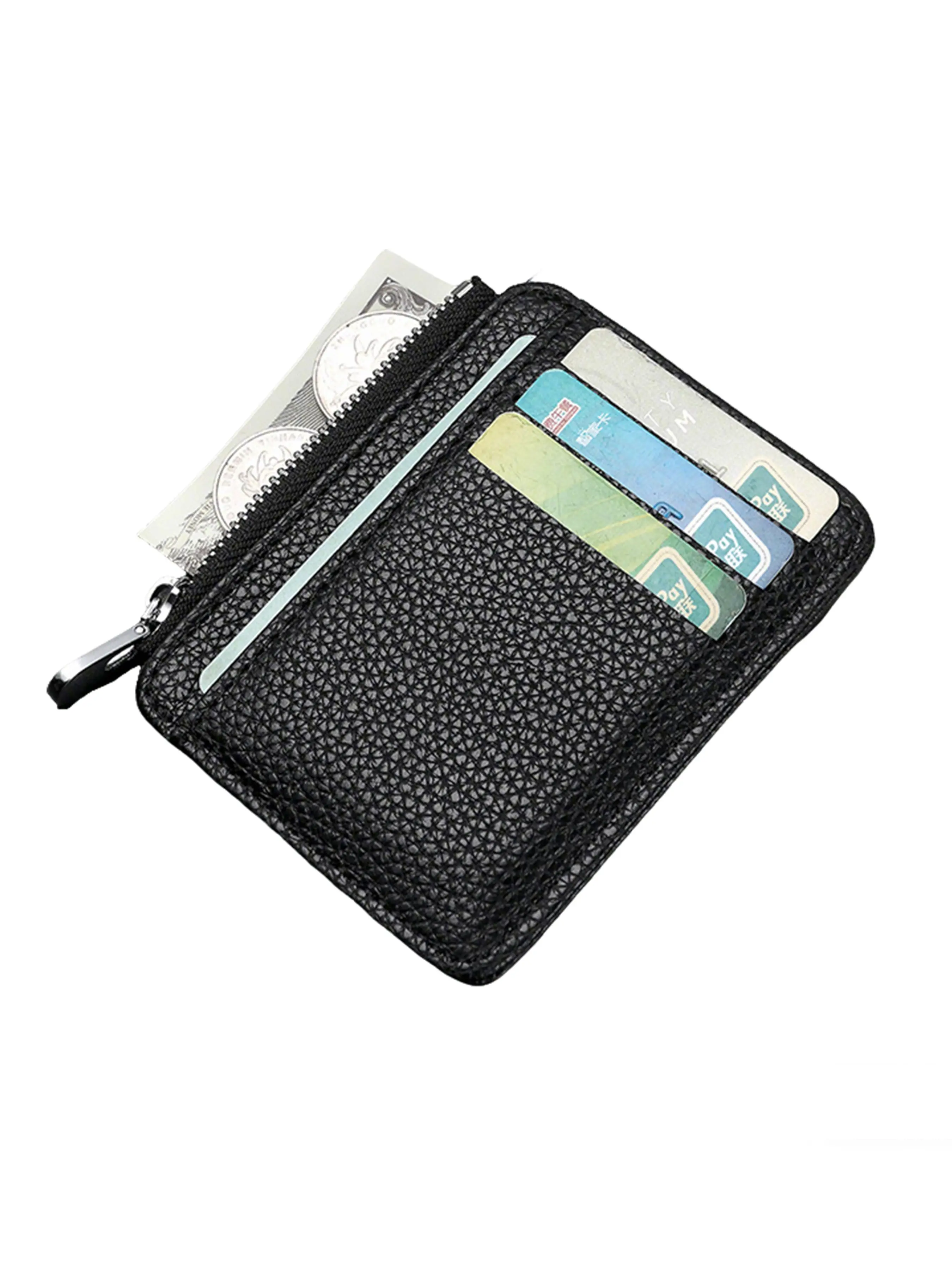 Universal Multi-Card Holder Wallet, Credit Card Holder, Card Slot, Vertical Card Case, ID Card Pouch, Coin Purse, PU Leather, Stylish and Functional Accessory, Zipper Card Holder, Wallet With Id, Cards Holder