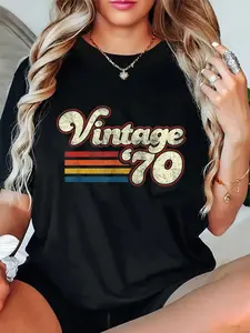 100% Cotton Vintage 1970 Birthday T-Shirt