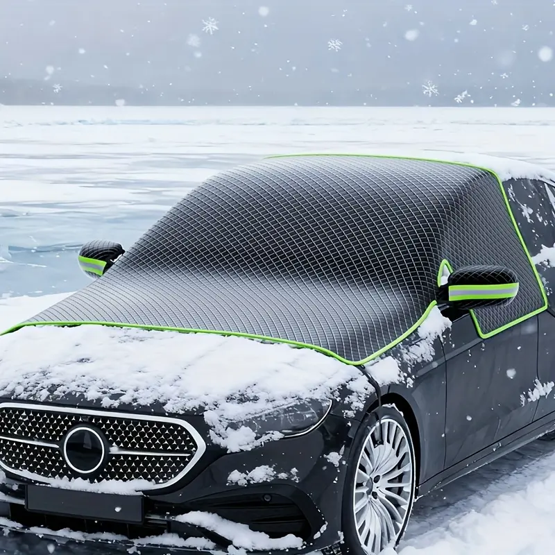 Portable Car Snow Shield, Easy to Install and Store, Magnetic Fixation for Windproof Coverage, All-Season Use, Suitable for Most Vehicles, Car Cover, Windproof Car Cover