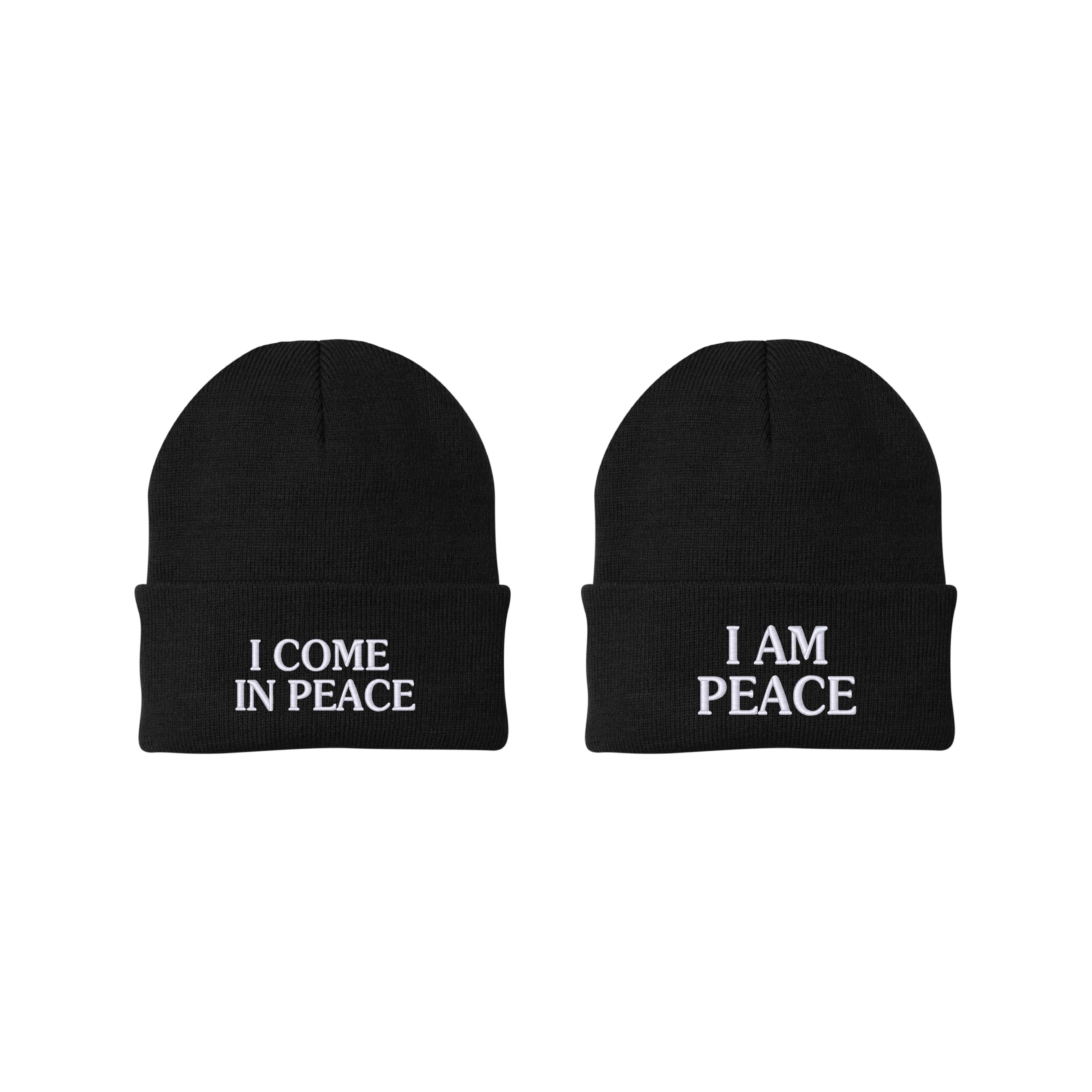 Couples I Come In Peace Beanies casual warm Couples I Come In Peace Beanies casual warm