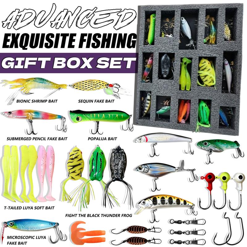 [TUODIAO] Fishing Lure Assortment Kit Diverse Shapes Soft Plastic Hard Bait Frog for Offshore Shore Fishing Effective Lures Targeting Various Game Fish