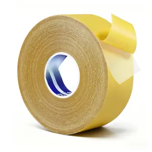 Thin Double Sided Tape Heavy Duty, 2in x 66FT Clear Mesh Double Sided Duct Tape,  Wall Mounting Tape  Adhesive Strips for Fabric, Crafts, Outdoor & Indoor, Cinta Doble Cara