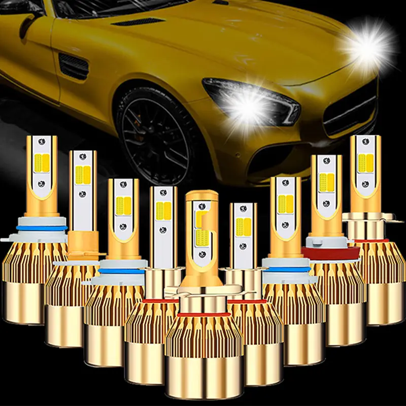 2pcs New Style Led Car Headlights Car Luminous Diode Front Headlight, 36W Dual Color LED Headlights, White And Yellow, Enhancing Visibility For Safe Driving. H11 H4 H7 H1Plug And Play Headlights For Cars 9005 9006 Bright Headlight