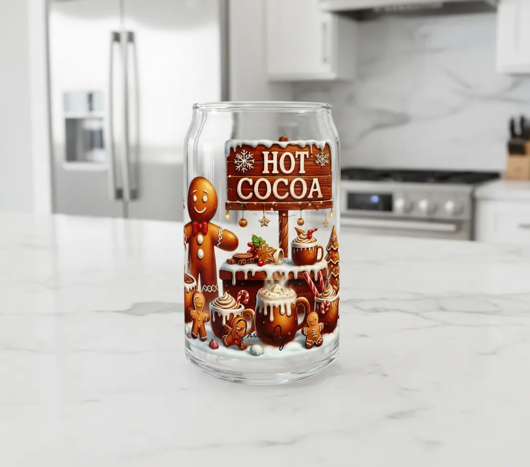Hot Cocoa Gingerbread Man - UVDTF Decal for cups/hard surfaces sticker