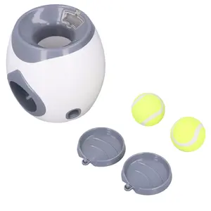 Dog Ball Feeding Toys Tennis Ball Feeding Machine with 2 Tennis for Dog Training Interactive Chew Durable Chew Safe Plastic Material Fun Functional Gift