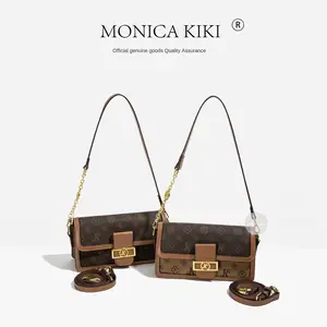 Women's Elegant Stylish Square Floral Retro Color-Block Small PU Leather Crossbody Shoulder Purse - Adjustable Underarm Strap, Zip Closure, Casual Crossbody Shoulder Purses, Elegant Bag summerwins,summerwins