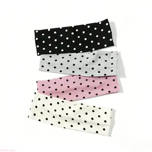 Women's 4 Pack Nylon Polka Dot Headband Set, Casual Minimalist Headwear Suitable for Thick Hair, One Size Daily Accessory for Teen Girl Daily Wear And Gift Giving fathersdaygiftideas