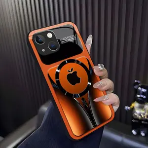 Suitable for [iPhone 14]high-end phone case ，Luxury Flowing Light Aesthetic Magsafe Case Anti-Scratch Magnetic Glass Cover YM99