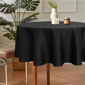 Minimalist Round Tablecloth, Style Elegant Draped Home Dining Table Runner, Wedding Party Atmosphere Table Cover, 2pcs Set