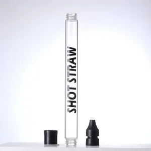 Stylish Glass Shot Straw for Liquor, Clear Shot Straw for Smooth Sipping, Kitchen Accessories Drinking Straw for Beach, Pool, and Parties, Summer Gift Ideas, Summer Essentials, Summer Drinkware Accessories, Home Bar Accessories