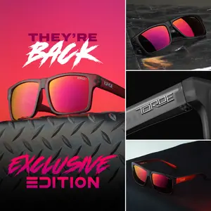 TOROE FUZE Mirrored Lens Exclusive Edition RANGE Polarized (Final Sale - No Warranty) Sunglasses Purple-Pink Polycarbonate Anti-Reflective TR90 Frame UV400 Protection