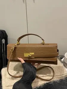 Women's Elegant Satchel Bag, Fashionable Vintage Crossbody Shoulder Bag, Geometric Pattern Bag, Versatile Handbag for Work & Commute, Stylish Versatile Bag, Elegant Commuter Bag, All Seasons