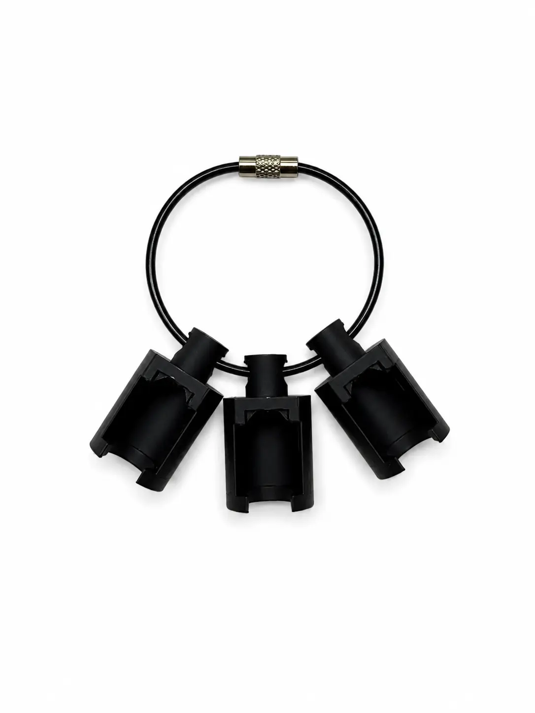 Compact, Lightweight, Durable Flush Cap Holder Keychain for Daily Use, Bag Accessory with ABS Construction