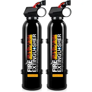 Fire Extinguishers with Mount Bracket - 2 Packs Small Portable Fire Extinguisher for Home, Kitchen, Car, Boat, RV, Vehicle - 620ml Water-Based Fire Extinguisher for Class A, B, C, K Fire