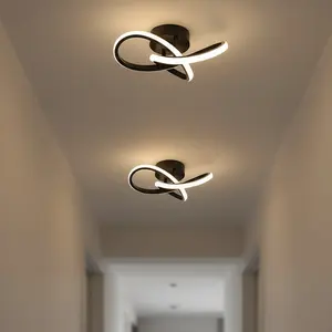 Modern Minimalist LED Ceiling Light, / Metal Hard Wired, Adjustable Three Lighting Colors, Wall Lamp for Hallway, Stairs, Entry, Attic