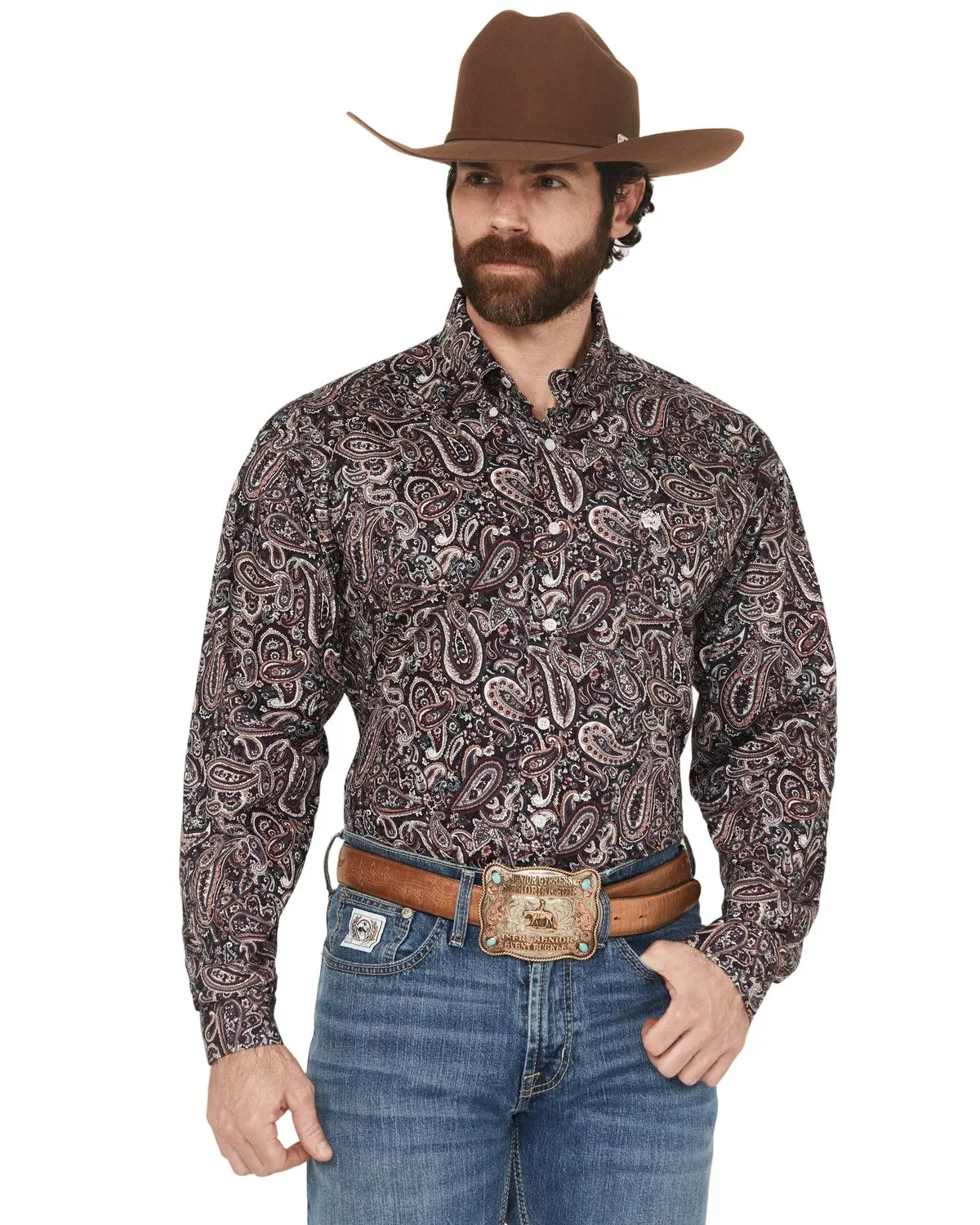 Cinch Men's Men'S Paisley Print Long Sleeve Button-Down Western Shirt - Mtw1105910