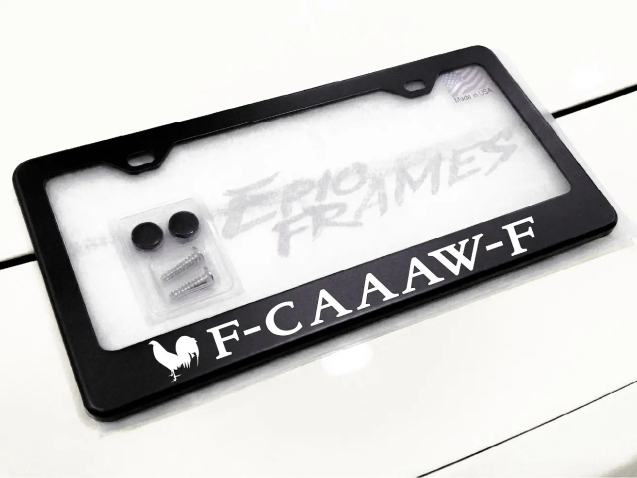 F*ck Off Funny License Plate Frame F-CAAAW-F Car / racing License Plate Frame