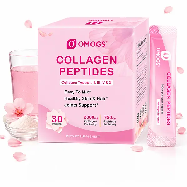 Collagen Peptides Powder with Prebiotics & Cranberry Extract, Hydrolyzed Grass-Fed Collagen for Hair Skin Nails, Bone & Digestive Health, Non-GMO