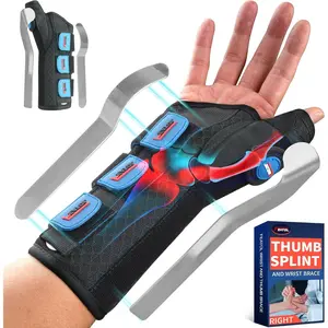 Wrist Brace Night Support, Thumb Spica Splint Right Hand for De Quervains Tenosynovitis,, Wrist Brace With Thumb Support-Large/XLarge-Women & Men, Black