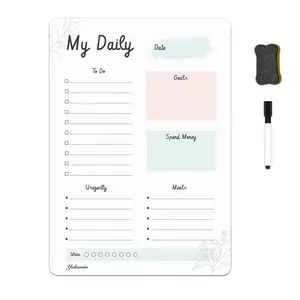 Yokumio magnetic calendar for refrigerator, iron surface in Family Kitchen, Office, Classroom etc; Size A3(16.54"x11.69"),with Marker and Eraser