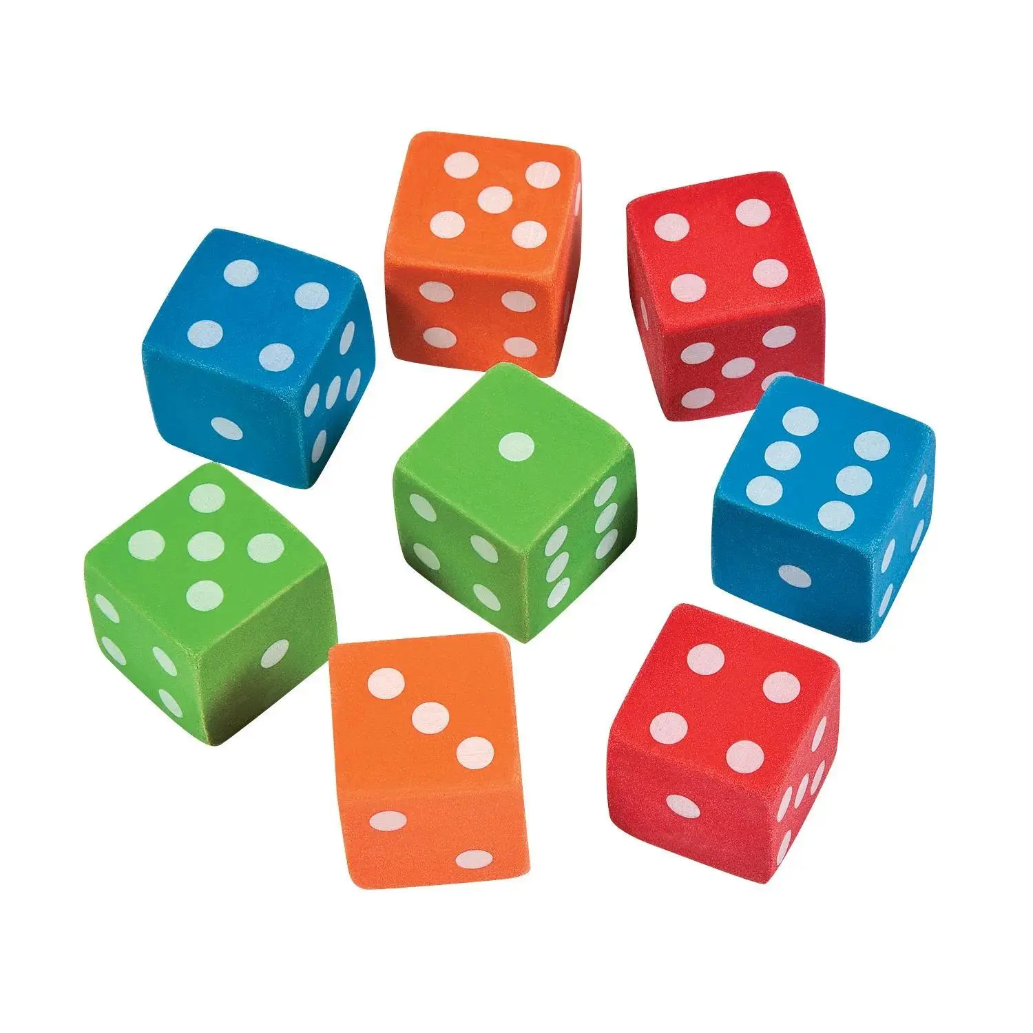 Unisex Dice Shape Mini Erasers - 12-Piece Set, Educational Toys for Arts & Crafts Activities