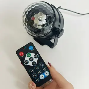 LED Disco Ball Dj Light USB Powered with Remote Control, Perfect for Parties Concerts Ktv Festivals, RGB Party Lamp Gift for Friends Family
