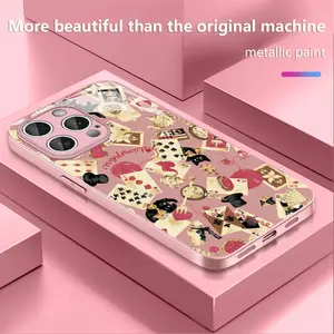 Alice in Wonderland pattern phone case, premium protective cover, compatible with iPhone 17 Pro Max, 16 Pro Max, 15 Pro, 14, 13, 12, 11 series, ultra-slim, shockproof, lightweight and durable