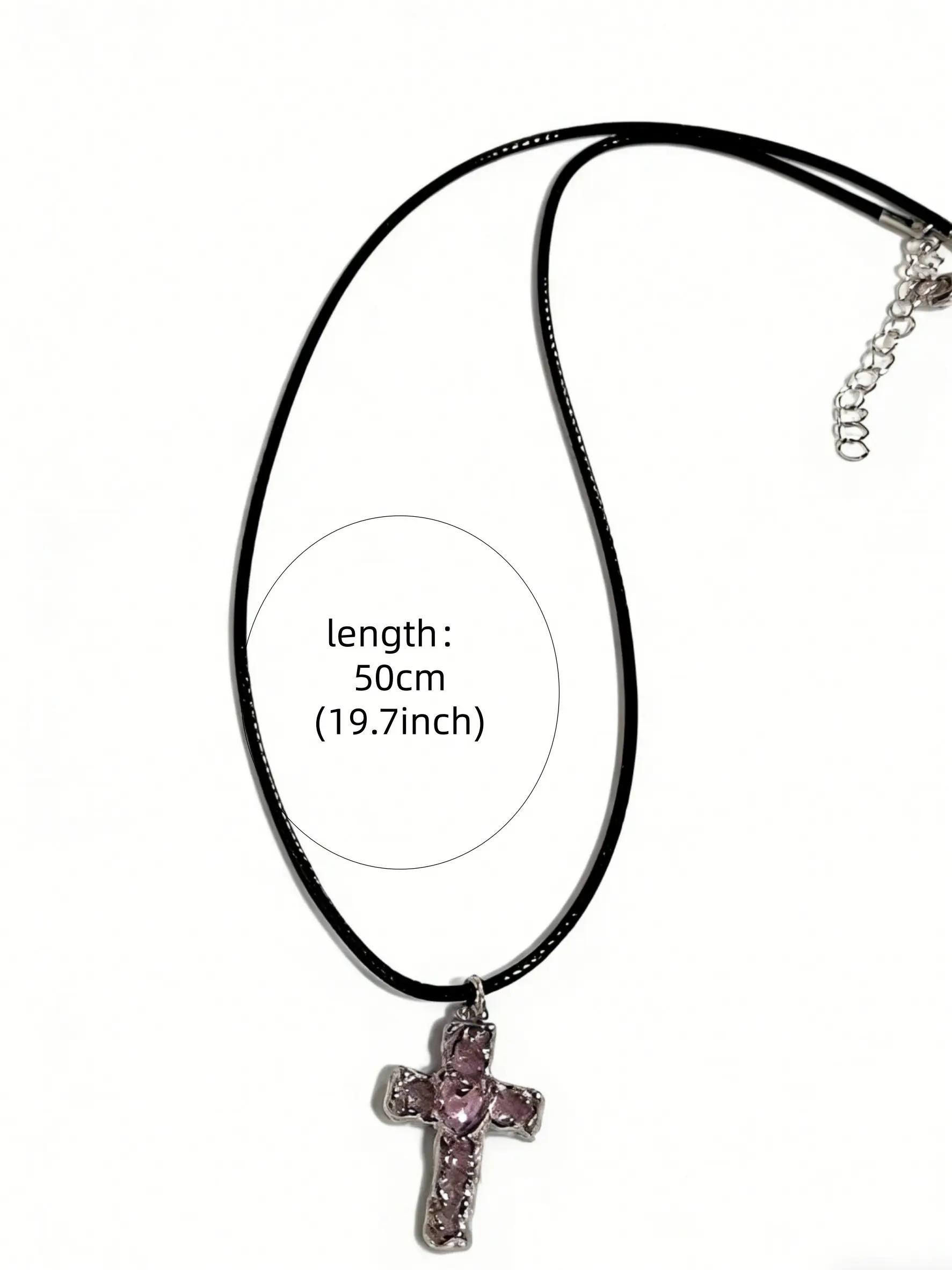 Gothic Style Y2K Cross Heart Pendant Necklace Set, Gothic Cross 