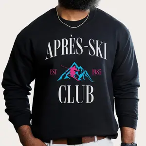 Après Ski Club Crewneck Sweatshirt | 80s, 90s, Vintage Style Pullover | Bachelorette | Aspen, Vail, Whistler| Men’s, Women’s | Unisex Fit