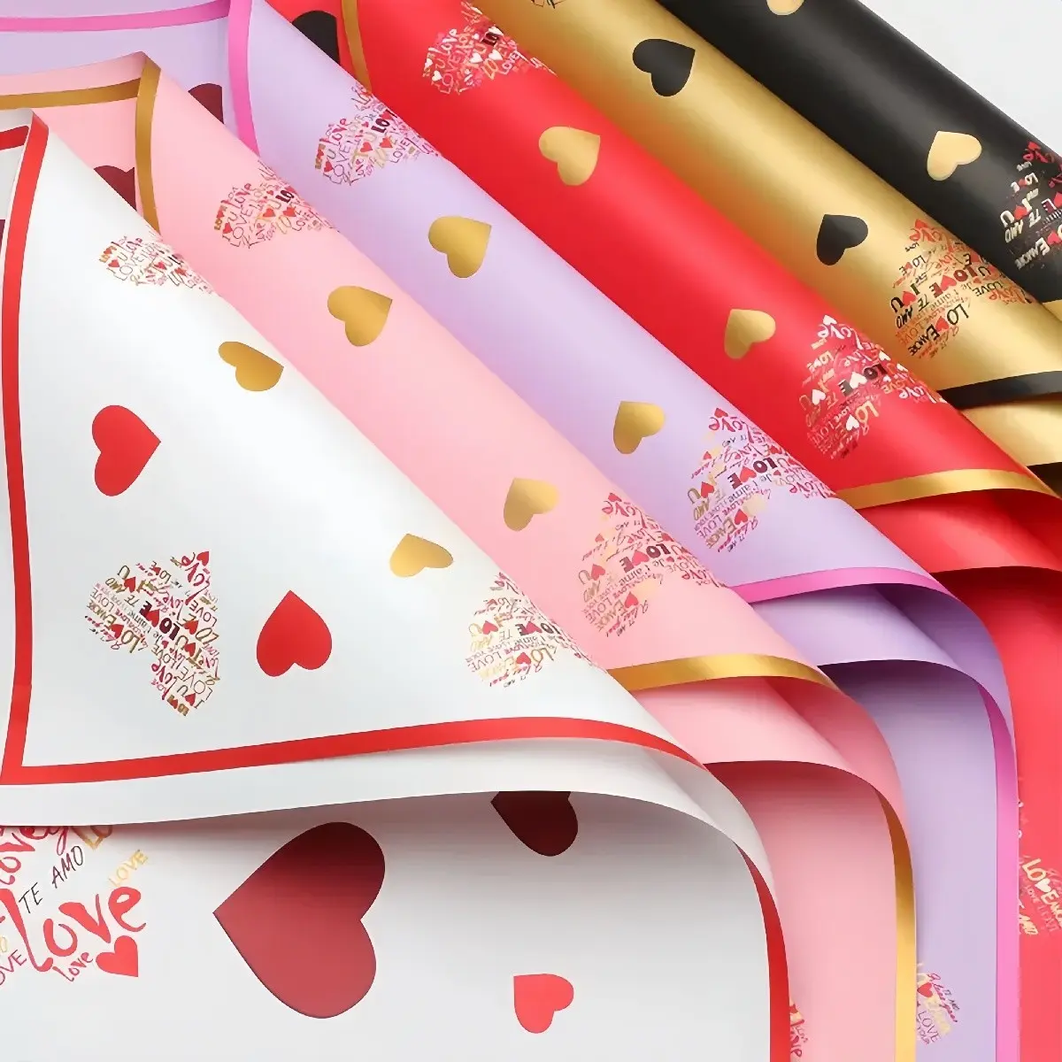 19 Sheets Love Edge Magic Bouquet Paper, Waterproof Durable Korean Style Flower Packaging Paper, Ideal for Holidays and Gifts, Bouquet Wrapper, Gift Wrapping Supplies