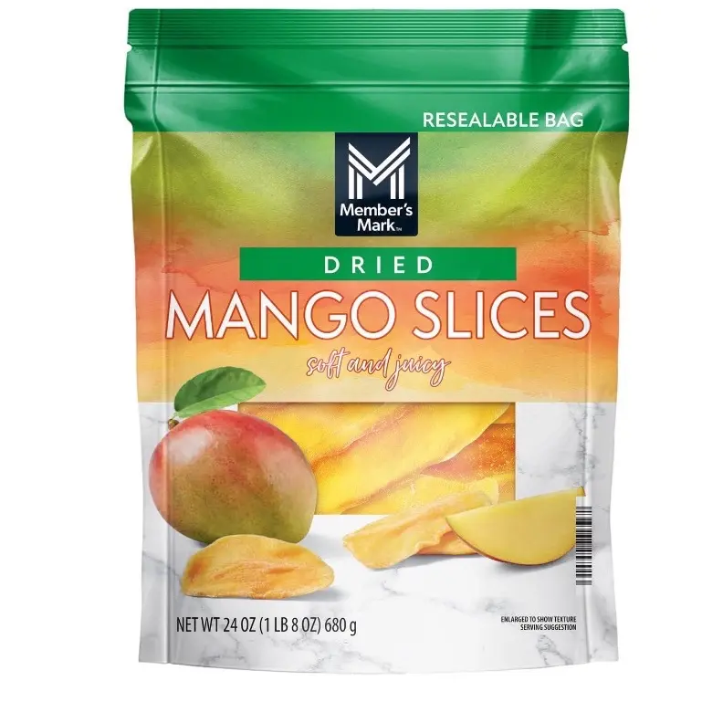 Member's Mark Dried Mango Snacks - 24 oz Resealable Bag for On-the-Go Snacking, Natural Tropical Fruit Treat