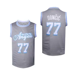 Men's basketball jersey,#77breathable sports shirt, team T-shirt, fashionable top, try short sleeves. Essential summer basketball jersey
