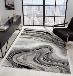 Sam's Rugs Ultra Soft Area Rug - Modern Abstract Design for Indoor Living Room & Bedroom - Stain Resistant, Easy to Clean