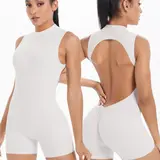 【Black Friday】Women's Sleeveless High Stretch Backless Sexy Romper, Tight Athletic Activewear Workout Sportswear for Pilates Yoga Fitness