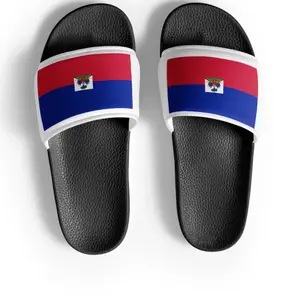 Valture Men's Handmade Haiti Sandals Stylish Comfortable Footwear with Haitian Flag Design