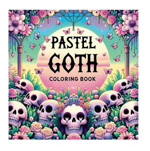 Pastel Goth Coloring Book: Cute Creepy Creatures, Kawaii Gothic, Spooky Animals & Fantasy Themes for Relaxation and Stress Relief