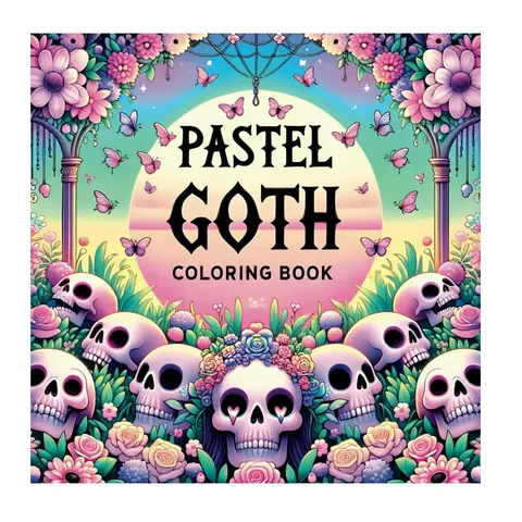 Pastel Goth Coloring Book for Adults - Fun, Cute Creepy Creatures, Kawaii Gothic, Spooky Animals & Fantasy Themes for Relaxation and Stress Relief