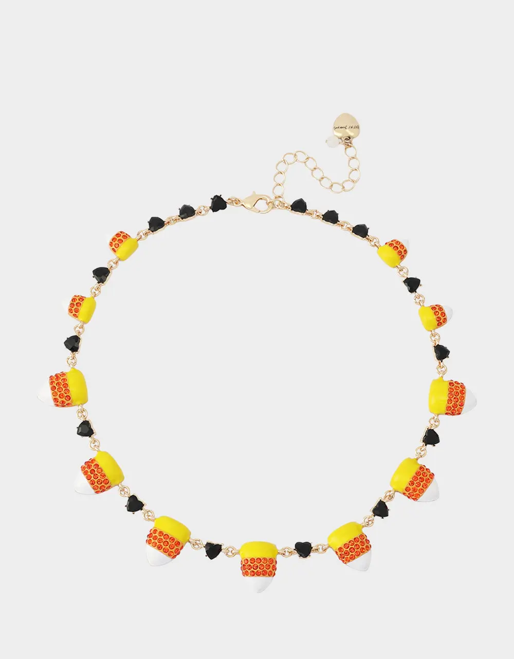 CANDY CORN FRONTAL NECKLACE ORANGE