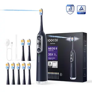 Soocas NEOS II - Electric Toothbrush with Water Flosser, Sonic Electric Toothbrush for Adults, Cordless Water Flosser for Travel, Portable Oral Irrigator, Up to 100% Plaque Removal