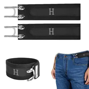 Tactical Metal Hook Elastic Belt (Unisex) - Patented No - Buckle Invisible Design | Soft Adjustable Side